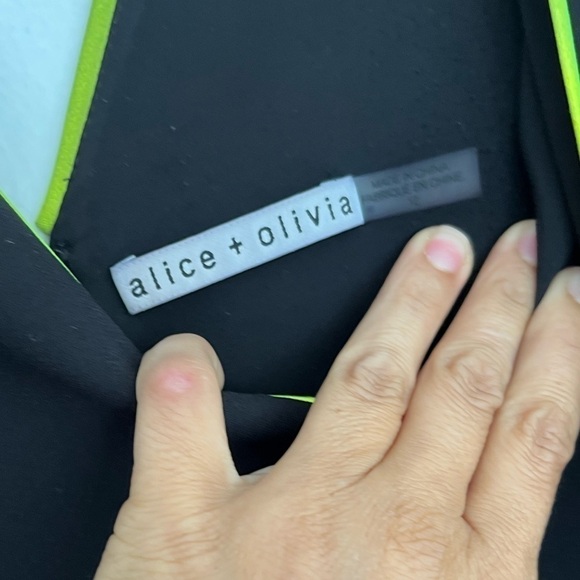 Alice + Olivia Black Jeri Neon Straight Leg Jumpsuit - Picture 5 of 5